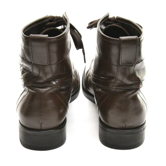 Men Bloomingdales Brown Leather Lace Up Ankle Boot 11 M main image 5